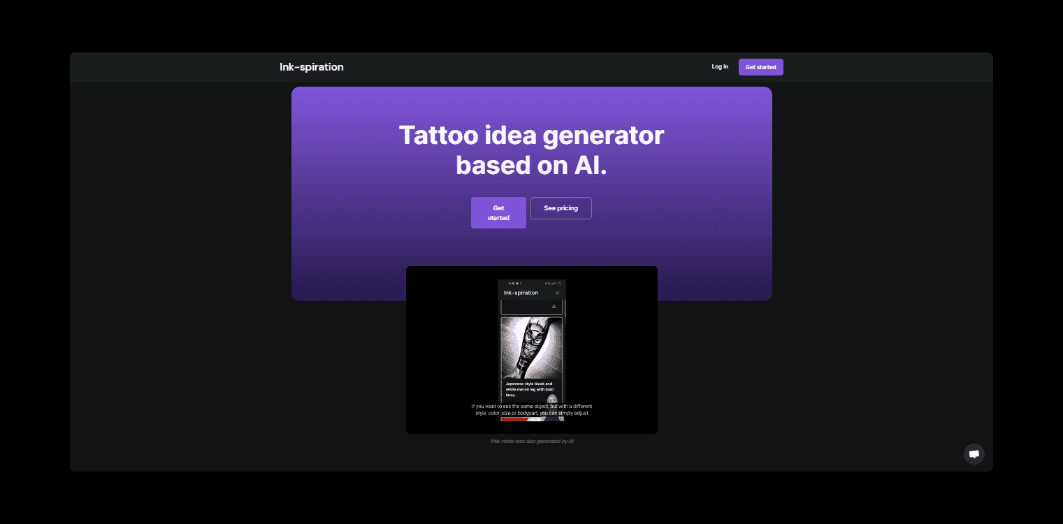 Tattoo idea generator based on AI.